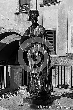 Scanno, Aquila, Abruzzo. Is an Italian town located in the province of L`Aquila, in Abruzzo. Editorial Stock Photo