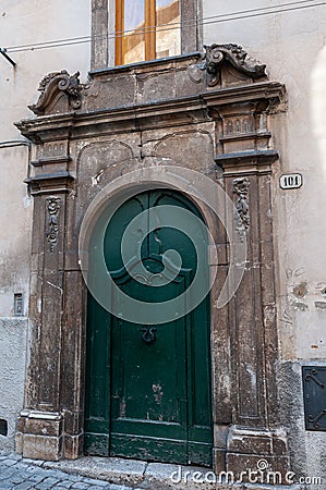 Scanno, Aquila, Abruzzo. Is an Italian town located in the province of L`Aquila, in Abruzzo. Editorial Stock Photo