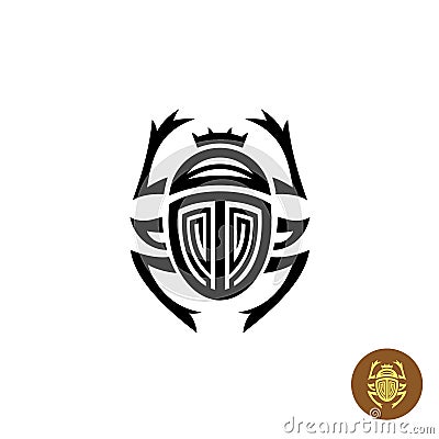 Scarab tattoo logo vector sign Vector Illustration