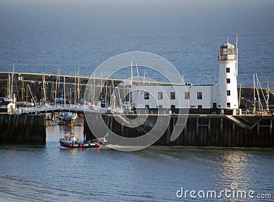 Scarborough harbor Stock Photo