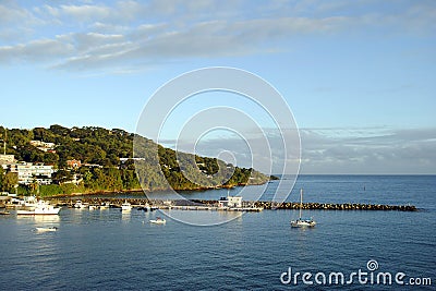 Scarborough Harbour in Tobago Stock Photo