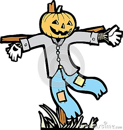 Scarecrow Isolated Vector Illustration