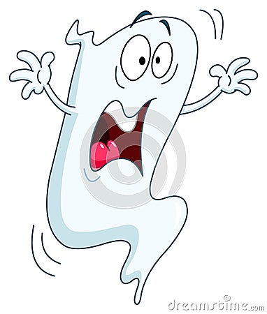 Scared ghost Vector Illustration
