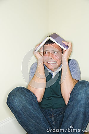 Scared Man Stock Photo