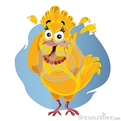 Scared Turkey Funny Vector Cartoon - Illustration of Thanksgiving bird in panic Vector Illustration