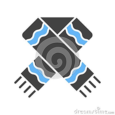 Scarf icon vector image. Vector Illustration