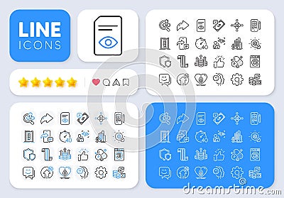 Scarf, Phone message and Rejected payment line icons for web app. Pictogram icon. App line icons. Vector Vector Illustration