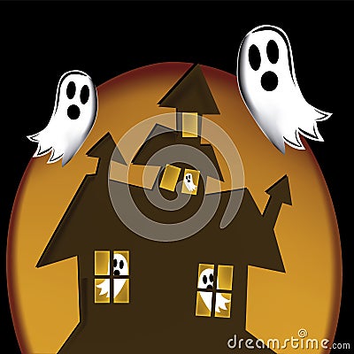 Scaring ghosts Stock Photo