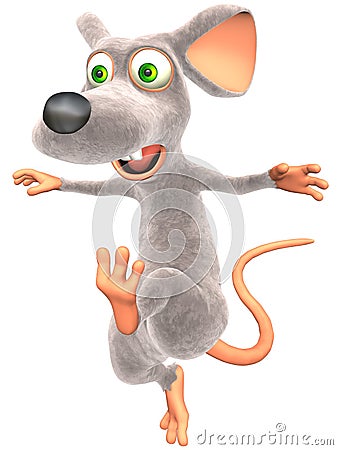 Scaring Mouse Stock Photo