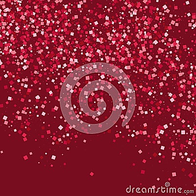 Scarlet explosion of confetti. Vector Illustration