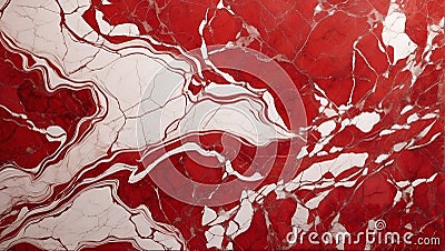 Scarlet Vision: Rojo Alicante Marble's Bold Design Statement. AI Generate Stock Photo