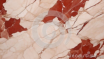 Scarlet Whispers: Rojo Alicante Marble's Captivating Texture. AI Generate Stock Photo