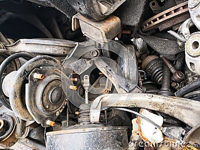 Scarp spare parts of vehicle Stock Photo