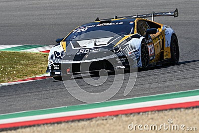 Scarperia, 25 March 2021: Lamborghini Huracan Super Trofeo of Siauliai - RD Signs racing Team driven by Butkevicius-Gutaravicius Editorial Stock Photo