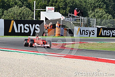 Scarperia, Mugello - 28 October 2023: Ferrari F1 F2003GA year 2003 ex Michael Schumacher in action at the Mugello Circuit Editorial Stock Photo