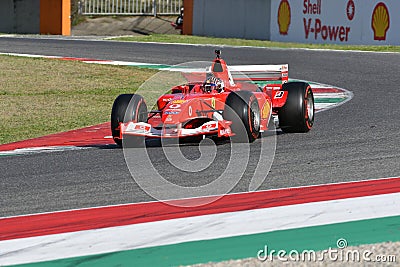 Scarperia, Mugello - 28 October 2023: Ferrari F1 F2003GA year 2003 ex Michael Schumacher in action at the Mugello Circuit Editorial Stock Photo