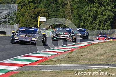 Scarperia, 29 September 2023: Lamborghini Huracan of team Hc Racing in action at Mugello Circuit. Italy Editorial Stock Photo