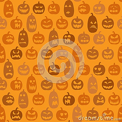 seamless halloween pumpkin background Vector Illustration