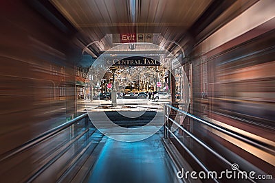 Scarsdale New York Train Station in the Fall Editorial Stock Photo