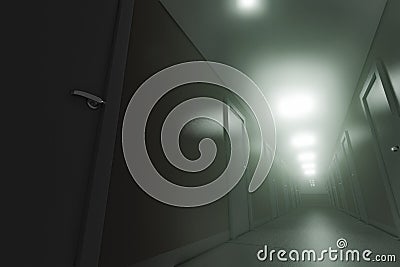 Scary dark corridor Stock Photo