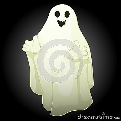 Scary Ghost Vector Illustration