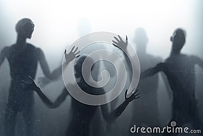 Scary ghost trapped, halloween themes Stock Photo