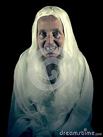 Scary Ghostly Woman Figure Stock Photo