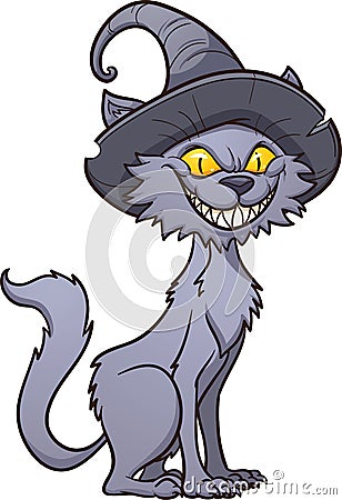 Scary Halloween cat Vector Illustration