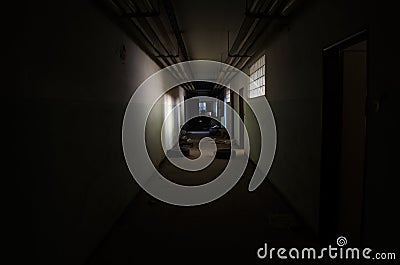 SCARY HALLWAY Stock Photo