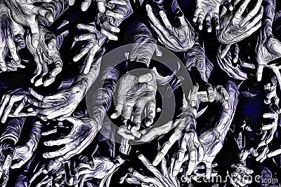 Scary hands - Art Collection Stock Photo