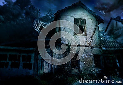 Scary house Stock Photo