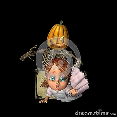 Scary Jack-in-the-Box Stock Photo