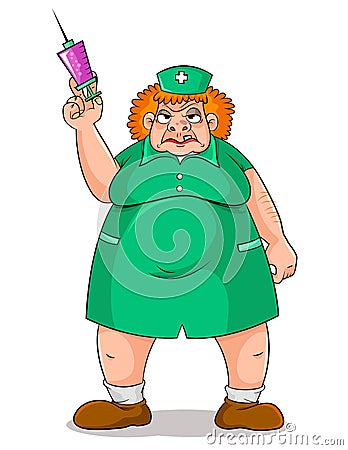 Scary nurse Vector Illustration