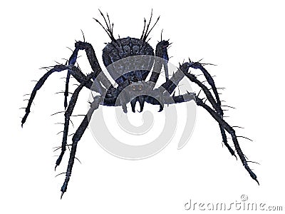 Scary Spider. Cartoon Illustration