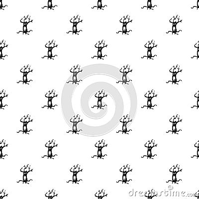 Scary tree pattern seamless Vector Illustration