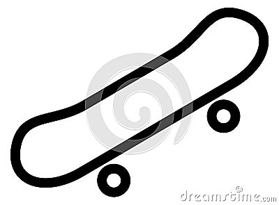 Scateboard icon. Urban street sport line symbol Vector Illustration