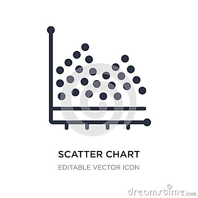 scatter chart icon on white background. Simple element illustration from Business concept Vector Illustration