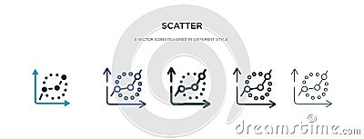 Scatter icon in different style vector illustration. two colored and black scatter vector icons designed in filled, outline, line Vector Illustration