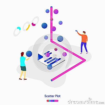 Scatter Plot Vector Illustration