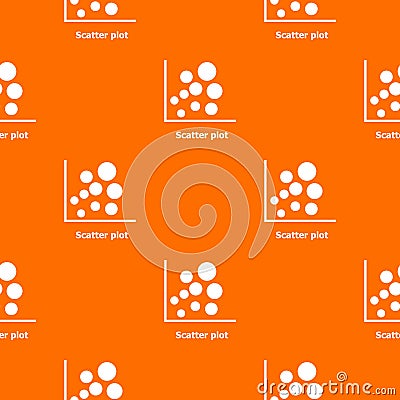 Scatter plot pattern vector orange Vector Illustration