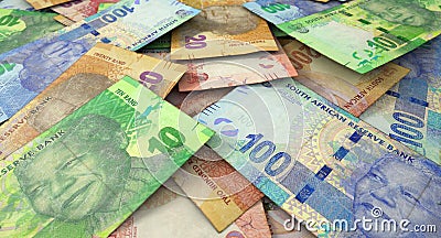 Scattered Banknote Pile Editorial Stock Photo