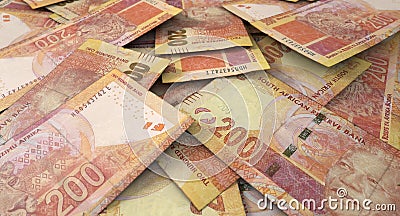 Scattered Banknote Pile Editorial Stock Photo