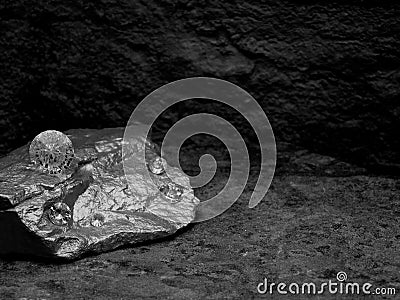 Scattered Diamonds on a Bed of Rock Stock Photo