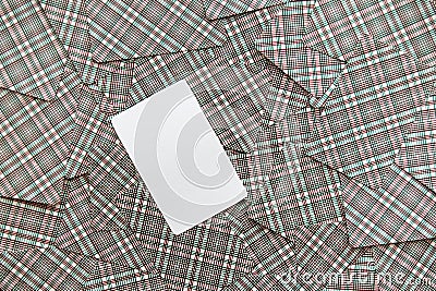 Scattered playing cards with one empty card.An empty playing card with an empty space Stock Photo