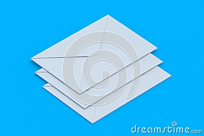 Scattered postal envelopes Stock Photo