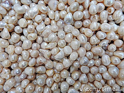 Freshwater pearl. Beautiful natural background Stock Photo