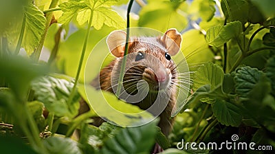 scavenger brown rats Cartoon Illustration