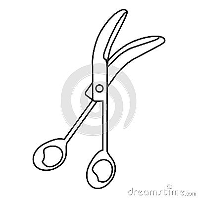 Sccissors surgery tool icon thin line Vector Illustration