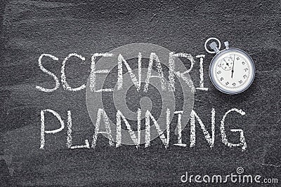 Scenario planning watch Stock Photo