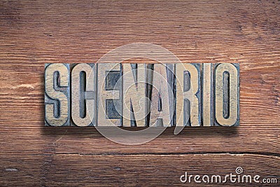 Scenario word wood Stock Photo
